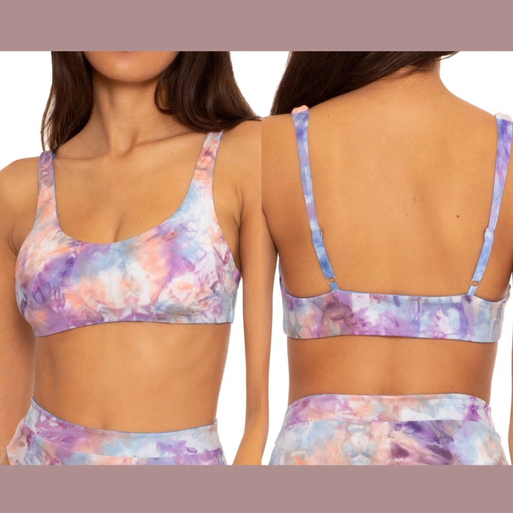 NWT Soluna [ Medium ] Pacific Reversible Scoop Neck Bikini Top‎ Purple